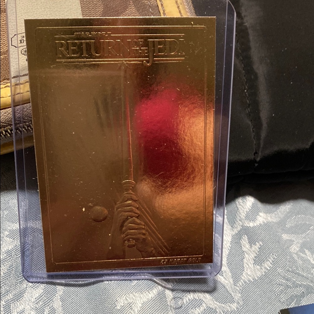 23K Gold Star Wars Return of the Jedi Collectible Card - Picture 2 of 4